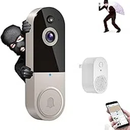 Safedoorbell, Safe Doorbell Camera Wireless, Safe Door Bell with Camera, Safe Doorbell with No Monthly Fee, Smarter Way to Protect Your Home, Wireless Wi-Fi Video Doorbell (T50 Beige)-picture-25