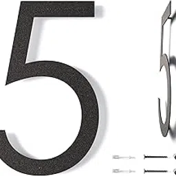 12 Inch Metal Numbers | Modern Floating | House Numbers for Outside | Large Metal House Numbers | for Outdoors | Black Coated Rust-Proof | Office & Home Address | Hotel & Resort | Numbers Plaques (5)-picture-17