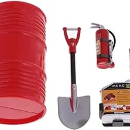 Fashion My Day 1/10 RC Rock Crawler Decor Fire Extinguisher Set for SCX10 D90 TRX4 Silver-picture-14