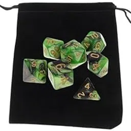 UJEAVETTE Toy 3x7 Pieces Dices Set Entertainment Toy for Parties Table Games Accs Green Game Pieces, Parts-image-13