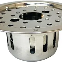 SBD Stainless Steel Round Floor Drainer with Hole | Floor Drainer for Bathroom 5 Inches with Hole| Anti Cockroach with Hole | Bathroom Floor Jali | Floor Trap Jali | Bathroom Drain Jali with Hole-picture-24