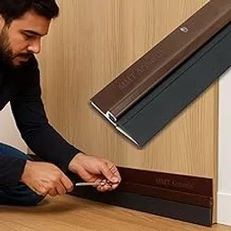 MMT Acoustix® 36X1.5" Door Seal Bottom with Carbon Metal Seal Strip + Rubber Insulation| Door Stopper,Weatherproof,Soundproof,Anti Rust,10 Year Life,All Door Type|Brown Color with Carbon Screws(1Pcs)-picture-12
