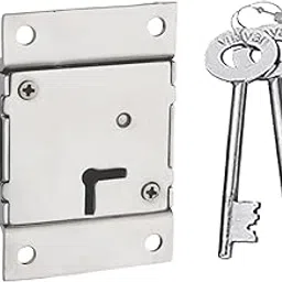 generic Rawk Stainless Steel Multipurpose Universal Furniture Drawer Cupboard Cabinet Lock with 2 Keys (Silver -Pack of 1)-picture-20