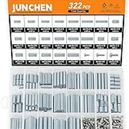 JUNCHEN Hex Standoff PCB Motherboard Hex Spacer Zinc Plated Carbon Steel 322PCS M3 M4 M5 Assortment Kit-picture-33