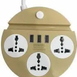 LUNAGARIYA,Extension Cord with USB Mobile Charger in Built 10 amp Heavy Surge Protector 6 Socket Extension Boards /2 m, with USB Por.-image-26