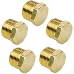 GK MART 1/4" inch BSP male thread brass hexagonal hex head type dummy Plug with dowty washers - 5 Nos-image-8