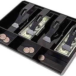 Cash Tray - Store Cash Organizer Tray 4 Bills 3 Coins Money Storage Box (4 SLOT CASH TRAY)-image-0