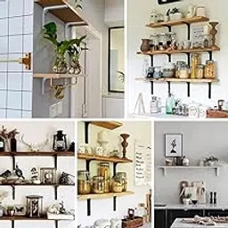 Heavy Duty Shelf Bracket Wall Hanging Shelve L Shaped Brackets White 2Inch-picture-11