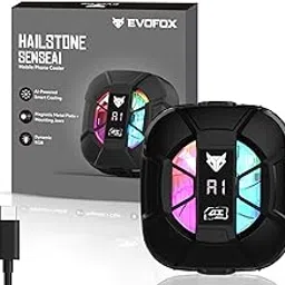 EvoFox Hailstone Sense AI Phone Cooler for Gaming | MagSafe Mobile Cooler with AI Smart Cooling, Real-Time Display, Silent High-Speed Fan, RGB Lights, Compact & Portable – Gaming Cooler for Phones-picture-59