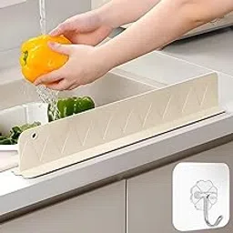 PORMONO Silicone Sink Splash Guard for Kitchen Water Barrier for Kitchen Washbasins Secure Non-Slip Suction Cup Base Dishwasher Safe Adjustable Dishwashing Baffle for Dishes Splash-Proof-image-80