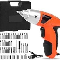QUALIZA 45 in 1 Cordless Electric Screwdriver Drill Kit | Rechargeable Power Tool with LED Light, Bits Holder & Reversible Function | Wireless Handy Screwdriver Set for Home, Office (1 Pcs)-image-77