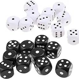 ATORSE Toy 20 Pieces Wooden Dice D6 Six Sided Dotted Dice for Dungeons and Dragons Game-Toys & Hobbies-Games-Role Playing Games-Dungeons & Dragons-Accessories & Dice-image-29