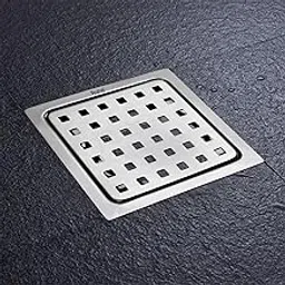 Ruhe® Check Square Flat Cut Floor Drain | Premium Stainless Steel | 6 x 6 inches | Pack of 1-picture-10