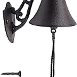UJEAVETTE Cast Iron Dinner Bell Wall Mounted for Outside Farm Traditional Family Meals-picture-11