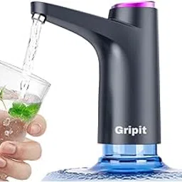 Gripit Automatic Water Dispenser Pump Drinking Water Can, Rechargeable Battery,Hassle-Free,Easy Clean,Avoid Bacterial Retention & Portable Water Pump Home,Outdoor,Office Etc (Black)-picture-23