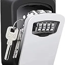 GOBBLER Black & Silver Wall Mounted Metal Key Safe Storage Box for Keys with Combination Code Password (KLB-14)-picture-16