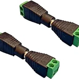 DC Power Jack Plug Adapter Connector,12V, 24V Male +Female 5.5MMx2.5MM Screw Terminal DC Barrel connector for Audio Amplifier (2 Pair M-F)-image-13