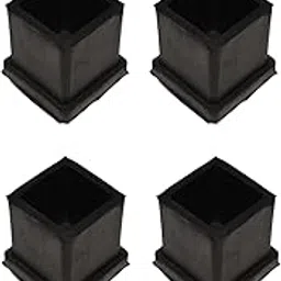 DEEPOOS Floor Protector Square Rubber Cap/Bush/Shoes for Furniture Foot Chair Table (Size - 20mm x 20mm / 3/4" x 3/4" INCH) Pack of 4-picture-16