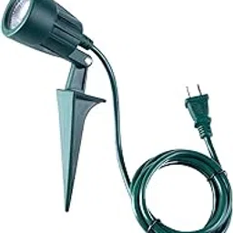 AizzKry Outdoor Spotlight Plug, Weather Resistant, Heavy Duty Stake, Garden Landscape Light, Flag, Holiday Decor, 6FT Cable, 120V 300LM 5000K, Green, ETL Listed-picture-25