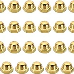 PATIKIL M8x1.25 Acorn Hex Bolt Covers, 25 Pcs Dome Head Carbon Steel Hexagon Decorative Cap Nuts for Home Repair, Industrial Equipment Fasteners, Gold Tone-image-15