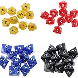 ATORSE Toy 40pcs 8 Sided Dice D8 Polyhedral Dice for Party Table Games Supplies-Toys & Hobbies-Games-Role Playing Games-Dungeons & Dragons-Accessories & Dice-image-28