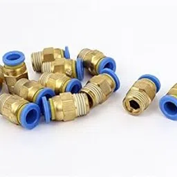 Sellify Uxcell 8mm Tube 1/4 inch Bsp Thread Quick Connector Pneumatic Air Fittings, 12 Pieces-image-17