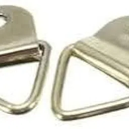 Picture Frame D-Ring Hanging Triangle Hook, Metal, Silver, -Pack of (3)-image-0