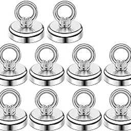 ARPK Magnetic Hooks, 40 Lbs Heavy Duty Rare Earth Neodymium Magnet Hooks with Countersunk Hole Eyebolt for Home, Kitchen, Workplace, Office and Garage (Unique-10pc)-picture-15