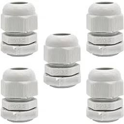 Electronic Spices 5 PCS Cable Gland PG13.5 Nylon Cable Glands Screw Joints for Enclosure Wires Plastic (PG 13.5)-image-78