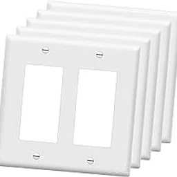 MERISHOPP 5 Pieces American Standard Duplex Outlet Plates Wall Plates for Hotel Office 2 Holes|Home & Garden|Home Improvement|Electrical & Solar|Switch Plates & Outlet Covers-image-12