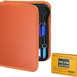 Sdstone Portable Zippered Key Organizer,Fireproof and Waterproof Key Case with 24 Key Hooks,Portable Manager & Landlord Zipper Key Case Box for Real Estate Sales,Hotel Executives, Car Service(Brown)-image-83