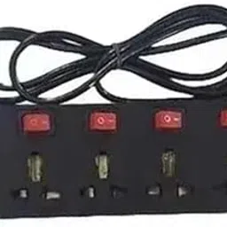 6-Socket Extension Board with Individual Switches, Black, Power Strip with 6 Switch, 6 Switches, Surge Protection-image-41