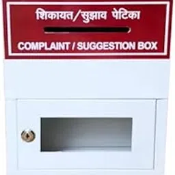 Lavicraft Metal Complaint Box/Suggestion Box with Lock & Two Keys Suggestion Box (White)-picture-15