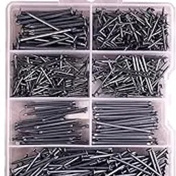 DIY Crafts Pack Of 150 Pcs, Medium Box, HARDWARE NAIL KIT Picture Hanging Nails, Finish, Wire, Brad Common Use. This Kit comes in an Organized Plasti (Pack Of 150 Pcs, Medium Box)-image-12