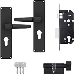Godrej Mortise Lock I Handle Set 1CK EM01 I Matt Black Finish I 6-Lever Lock I 3 Keys I Double Throw I Left/Right Handed Door Operation I Mortise Lock with Latch for Home | 5 Years Warrenty-image-51