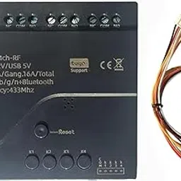 WiFi Smart Relay Switch Module, 4CH 5V 12V 32V Dry Contact Passive Output, Wireless Relay Controller with External Switch Pin, Compatible with Alexa Google Home image 1