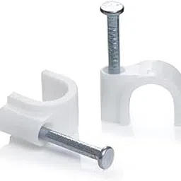 On Blow 7mm Diameter Wire Fastener Circle Cable Clips With Metal Nail (100 Piece)-image-95