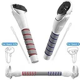 New World VR Game Handle Attachments for Meta Quest 3S/Quest 3/Oculus Quest 2/ Controller Extension Grips for VR Game Gorilla -Tag Long Arms Sticks,BeatSaber, VR Accessory ( Only Handel VR controller not )-image-84