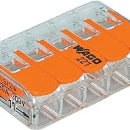 Wago 221-415 Lever-Nuts 5 Conductor Compact Connectors 50 PK image 1