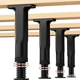 HASTHIP® 4 PCS Adjustable Bed Frame Support Legs (7"-13.3"), Heavy Duty Metal Furniture Legs for Bed, Sofa, Cabinet, Dresser, Table, Replacement Height Adjustable Center Slat Reinforcement-picture-11