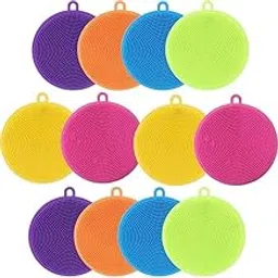 ATOOZED Silicone Wash Scrubber Premium Kitchen Accessories Items Non Scratch Dish Wash Cloth Scrubber for Utensils Cleaning Supplies Vegetable Cleaner Perfect Home Cleaning Accessories-image-71