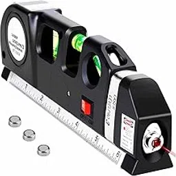 DIY Crafts DIY Crafts Multipurpose Laser Level Kit Standard Cross Line Laser level Laser Line leveler Beam Tool Metric Rulers 8ft/2.5M Picture Hanging cabinets Tile Walls Laser level Laser Line-image-23