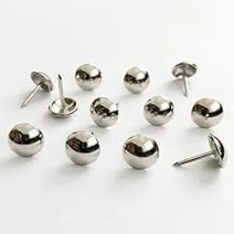 VEEOMI Sofa Hardware 11mm Round Head Upholestry Chair Nails Decorative Nails Pushpins Tacks Silver Chrome 100 Pcs 11mm Head-picture-10