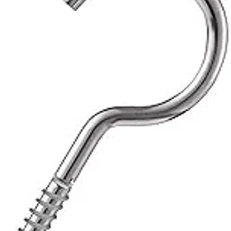 Zemjet 2" Inch Self-Tapping Hooks | Cup Ceiling Screw Hooks | Heavy Duty Stainless Steel | for Hanging, Organising, Decorations, Outdoor & Indoor Activities - 12 pcs.-picture-21