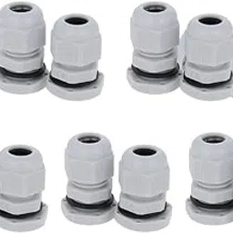 Fielect PG9 Cable Range Waterproof Adjustable Cable Joints Cable Gland Plastic White 100Pcs-picture-16