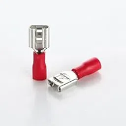 RT SENSE - FDD1-250(25 pcs) Fully Insulated Female Spade Bullet Wire Connector Electrical Crimp Terminal Wire Connector (Red, Pack of 25)-picture-16