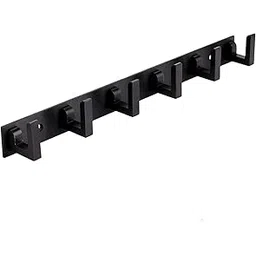 Stainless Steel 6 Pin Black Door Hanger | Bathroom Robe Towel Hooks | Wall Hook Rail for Keys, Clothes | Durable Steel Hook for Bedroom Entryway Organization (Pack of 1)-picture-14