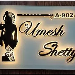 Designs N Decor Acrylic With Rose Gold Embossed Letters with Mirror Shine Personalized Home Door Name Plate (16 x 12 inch)-image-39