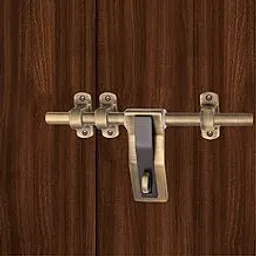 Atom 12 Inch Zinc Aldrop | Fancy Aldrop for Door Fittings Kit, Door Accessories | Brass Antique Finish (WZA006) image 1