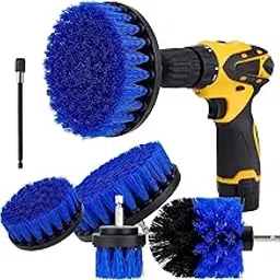 SWAMINE Power Drill Scrubber Brush 4PCS Set, Multi-Function Drill Brush Attachment, 5 Type of Scrubber, Scrubber Brush for Bathroom, Floor, Shower (Without Drill Machine) (Blue)-image-88